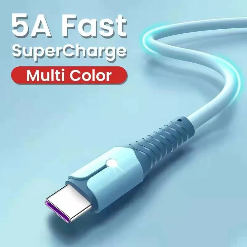Fast Charging Cable | USB-C + Micro USB | LED Indicator | For Android & iPhone