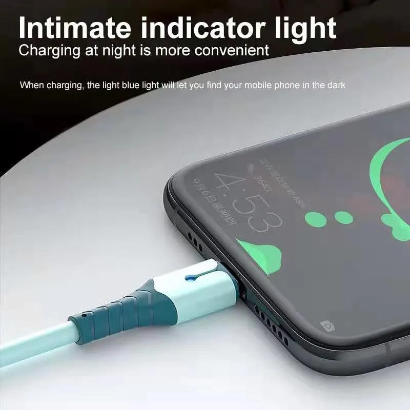 Fast Charging Cable | USB-C + Micro USB | LED Indicator | For Android & iPhone