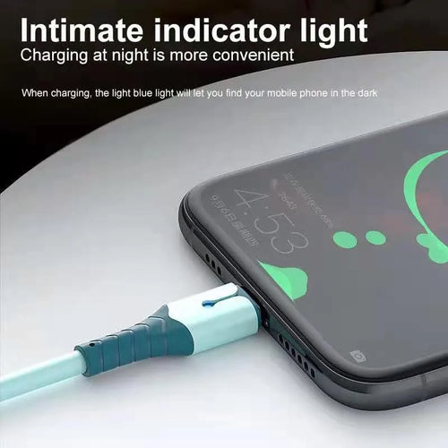 USB charging cable with LED light | USB-C and Micro USB options
