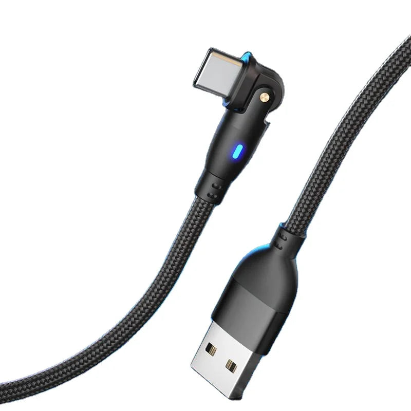 3-in-1 Rotating USB Cable | Type-C + Micro USB + Lightning | 2.4A | 0.5M–2M