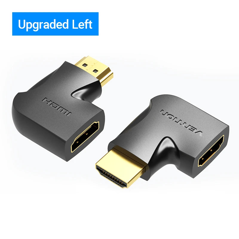 Vention HDMI Right Angle Adapter | 90°∕270° | 4K | For TV, PS4 & Laptop