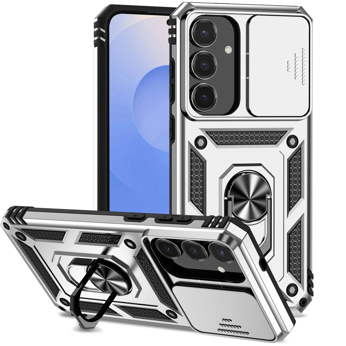 Funda para Samsung Galaxy | Anillo de soporte y tapa de cámara