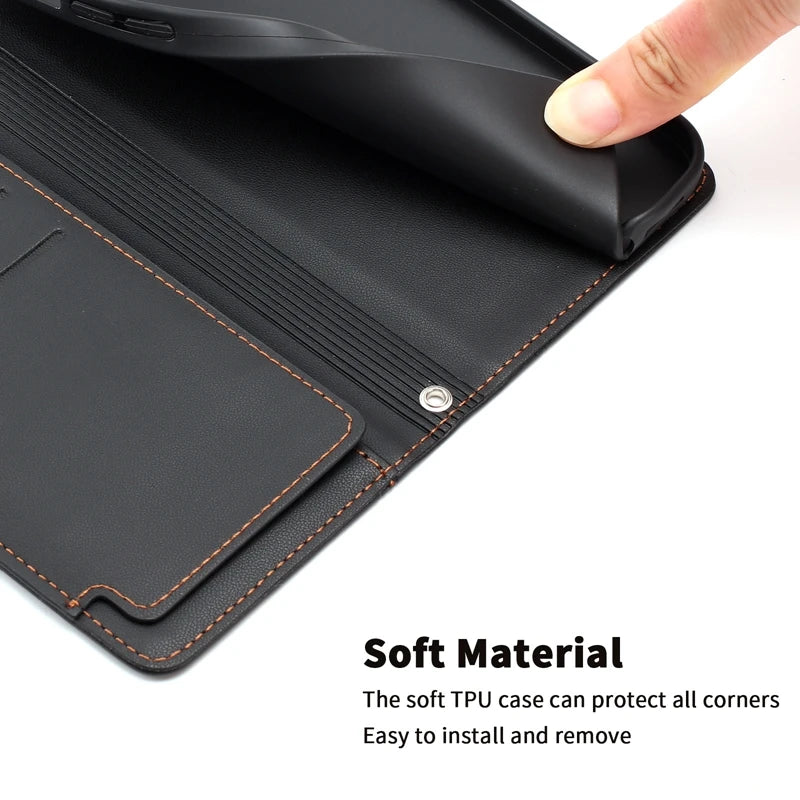 OPPO Reno Leather Flip Wallet Case | 9-Card Slots | Reno 11–16 Pro Max