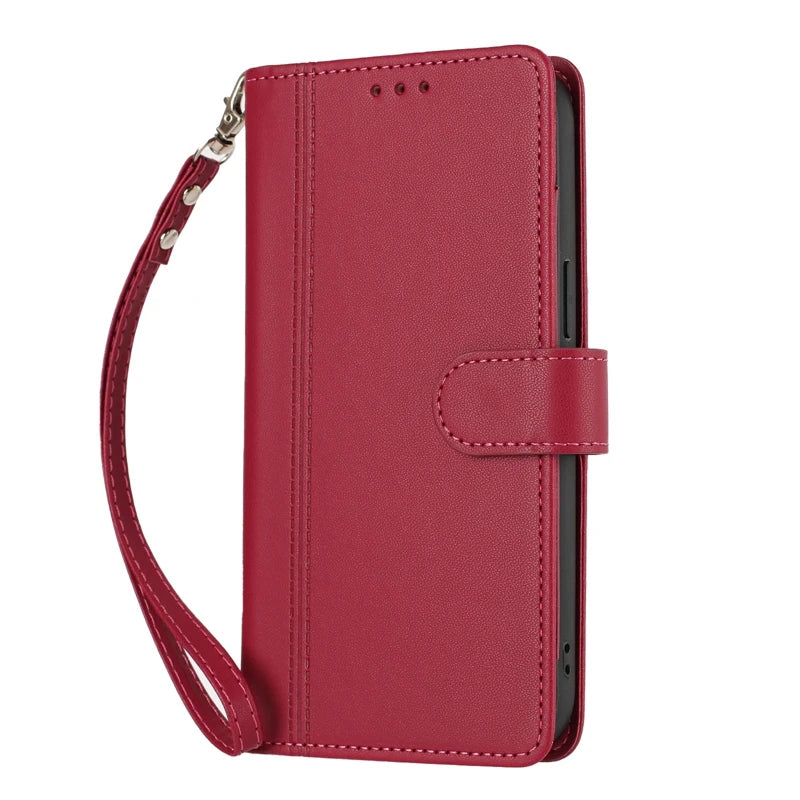 OPPO Reno Leather Flip Wallet Case | 9-Card Slots | Reno 11–16 Pro Max