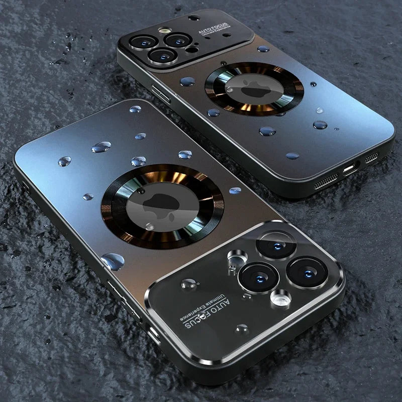 Luxury Titanium Magnetic iPhone Case | MagSafe Compatible | iPhone 11–17 Pro Max