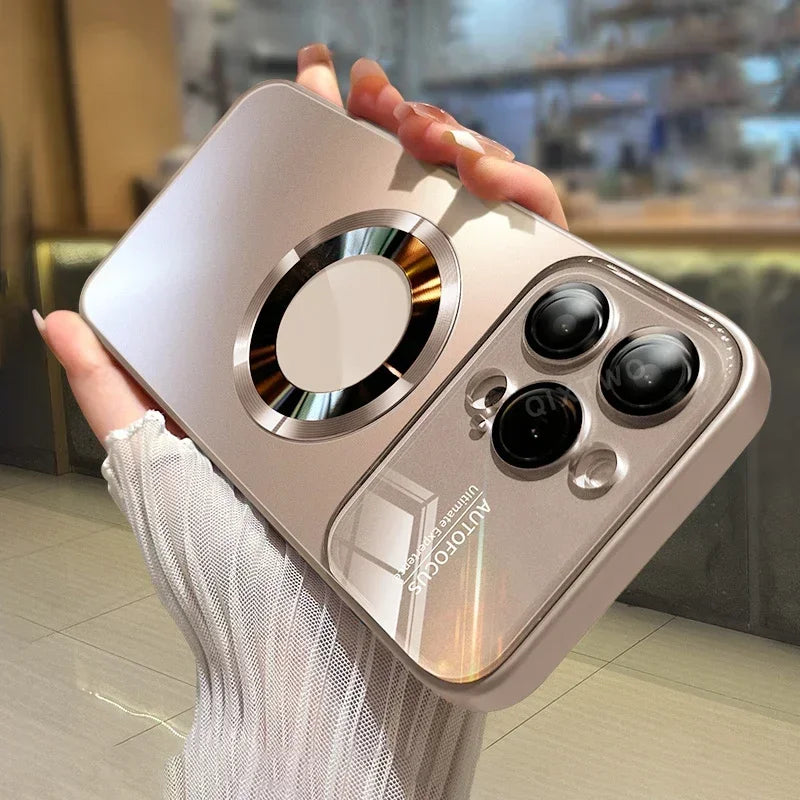 Luxury Titanium Magnetic iPhone Case | MagSafe Compatible | iPhone 11–17 Pro Max