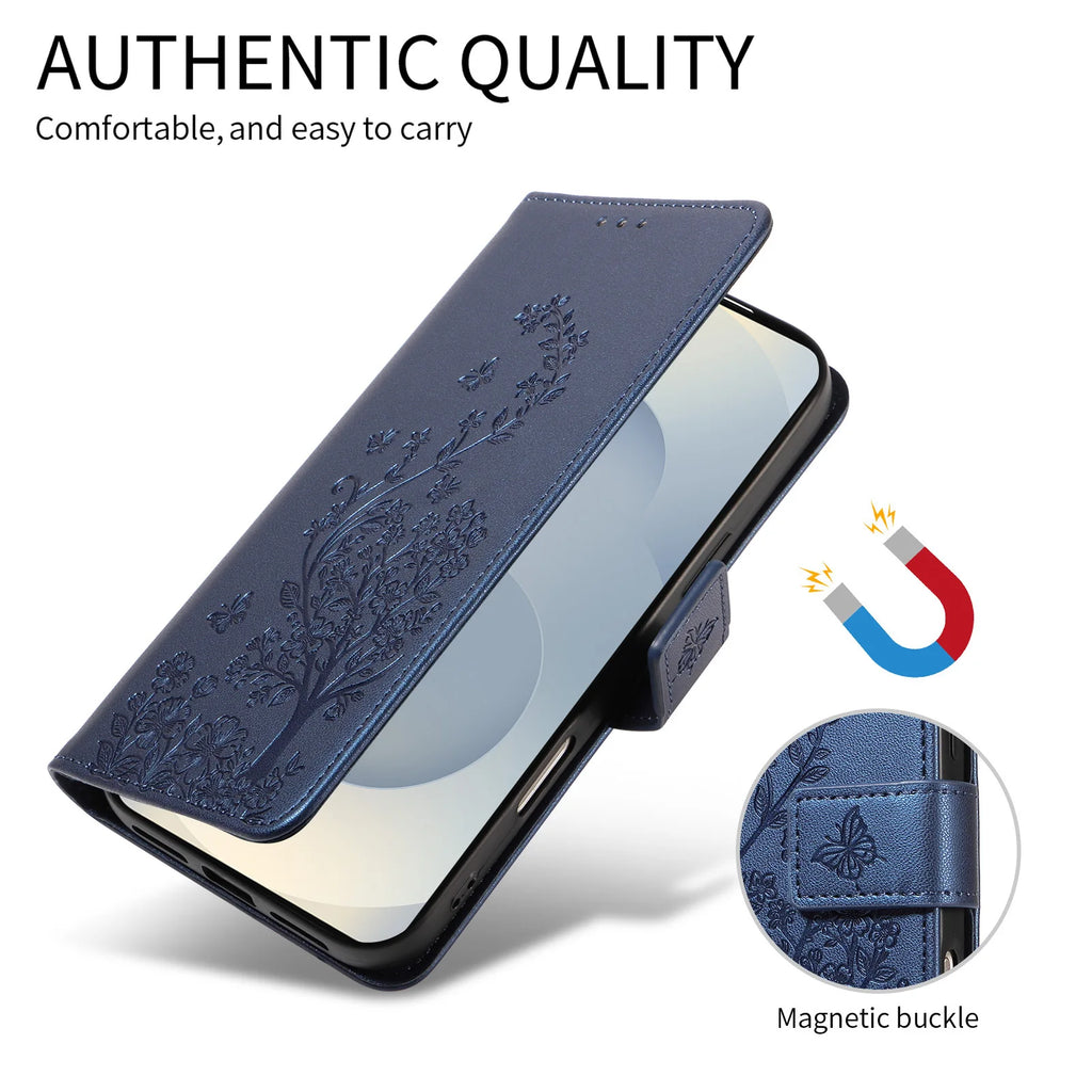 Funda tipo cartera para Samsung Galaxy | Relieve y tarjetero