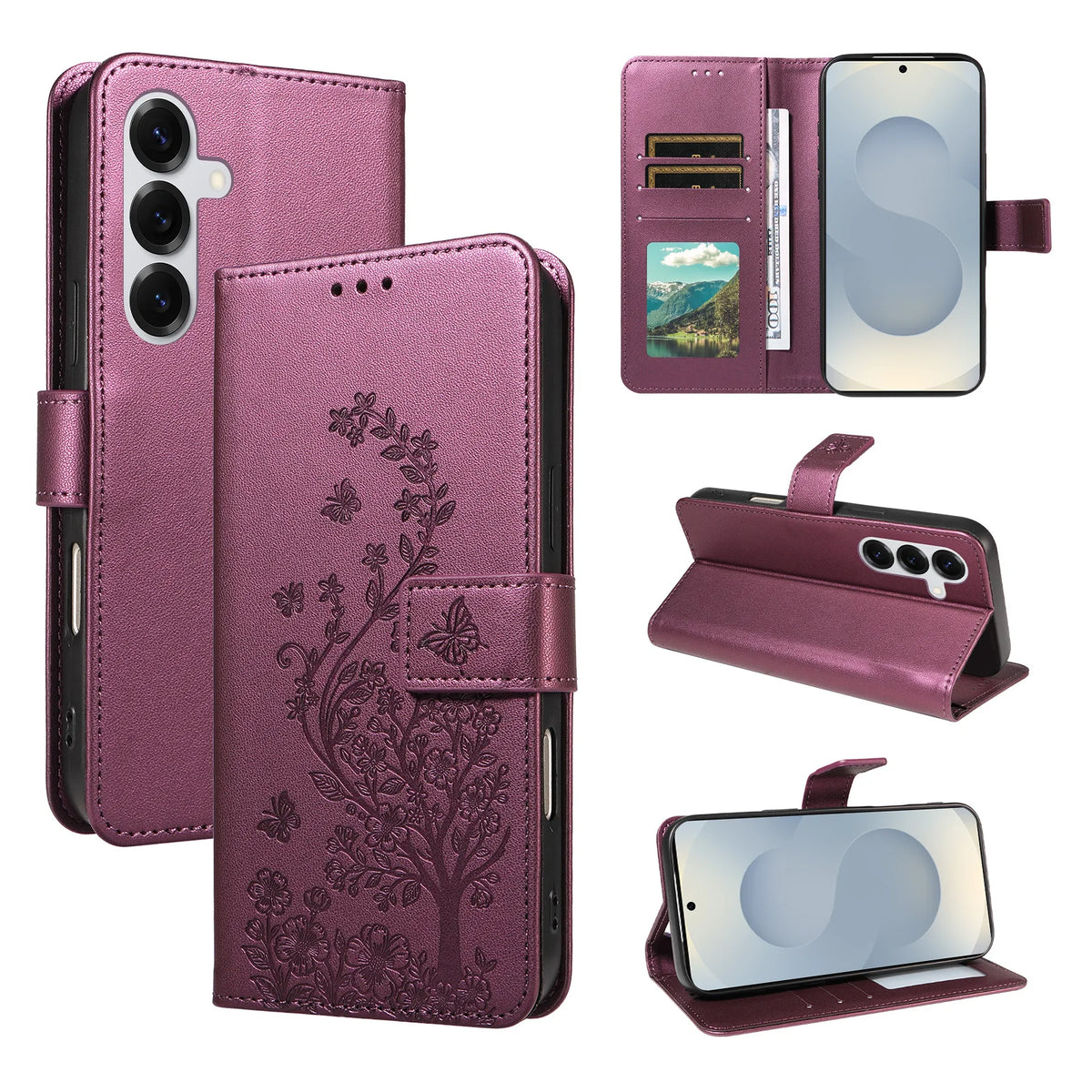 Funda tipo cartera para Samsung Galaxy | Relieve y tarjetero