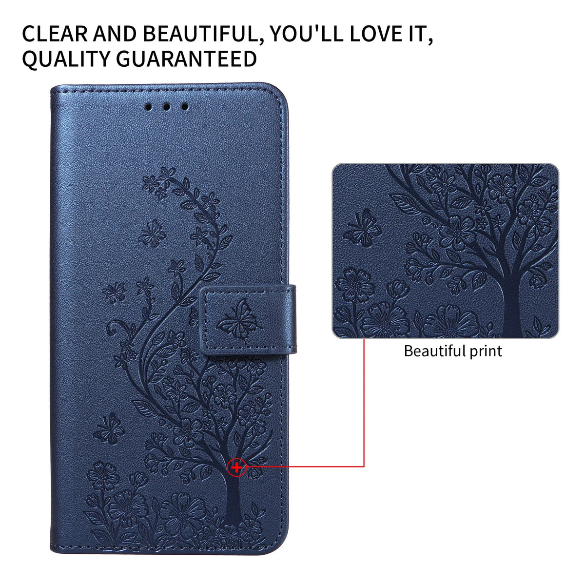 Funda tipo cartera para Samsung Galaxy | Relieve y tarjetero