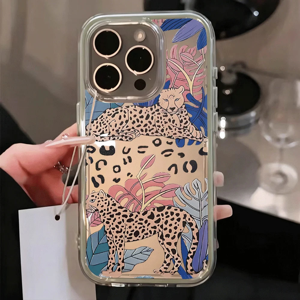 Funda Y2K para Samsung Galaxy | Estampados de leopardo y flores