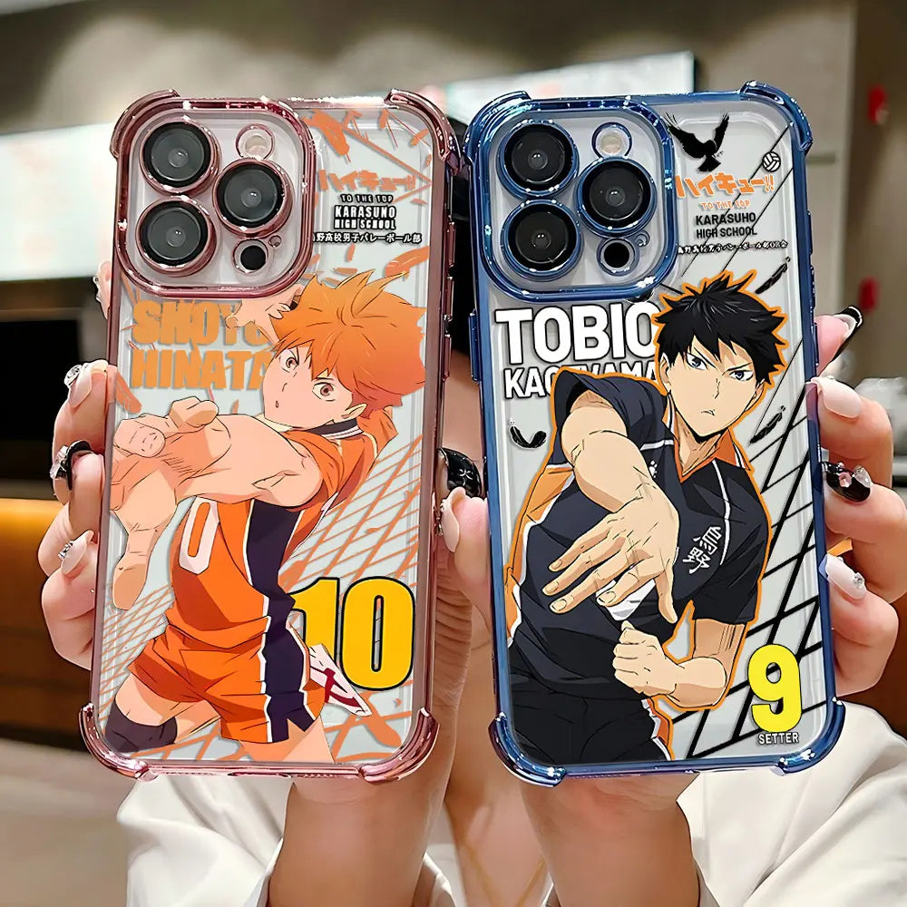 Haikyuu Hinata Plating iPhone Case | Anti-Drop Airbag | iPhone 7–16 Pro Max