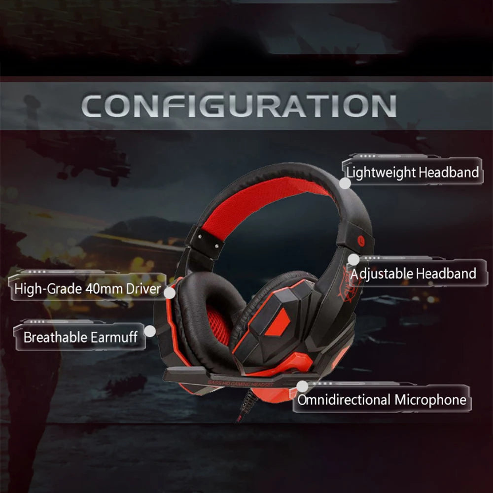 Gaming Headset 3.5mm Wired with Noise-Cancelling Mic | PS4, PS5, Xbox, PC, Smartphone