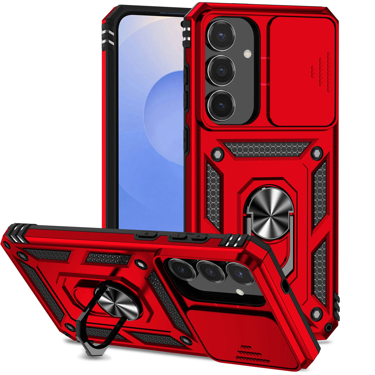 Funda para Samsung Galaxy | Anillo de soporte y tapa de cámara