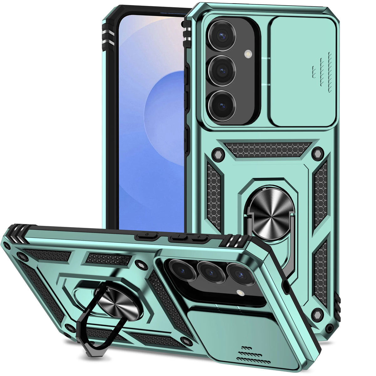 Funda para Samsung Galaxy | Anillo de soporte y tapa de cámara