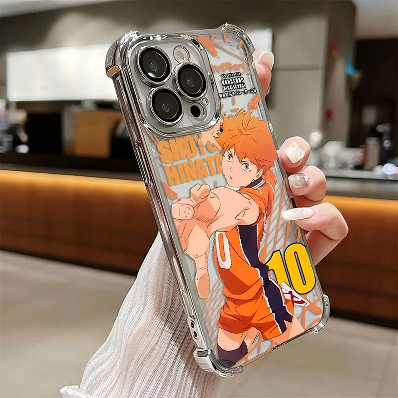 Haikyuu Hinata Plating iPhone Case | Anti-Drop Airbag | iPhone 7–16 Pro Max