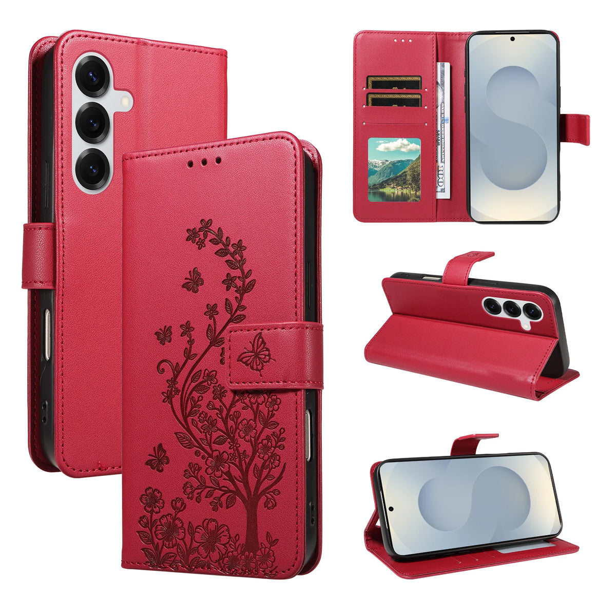 Funda tipo cartera para Samsung Galaxy | Relieve y tarjetero