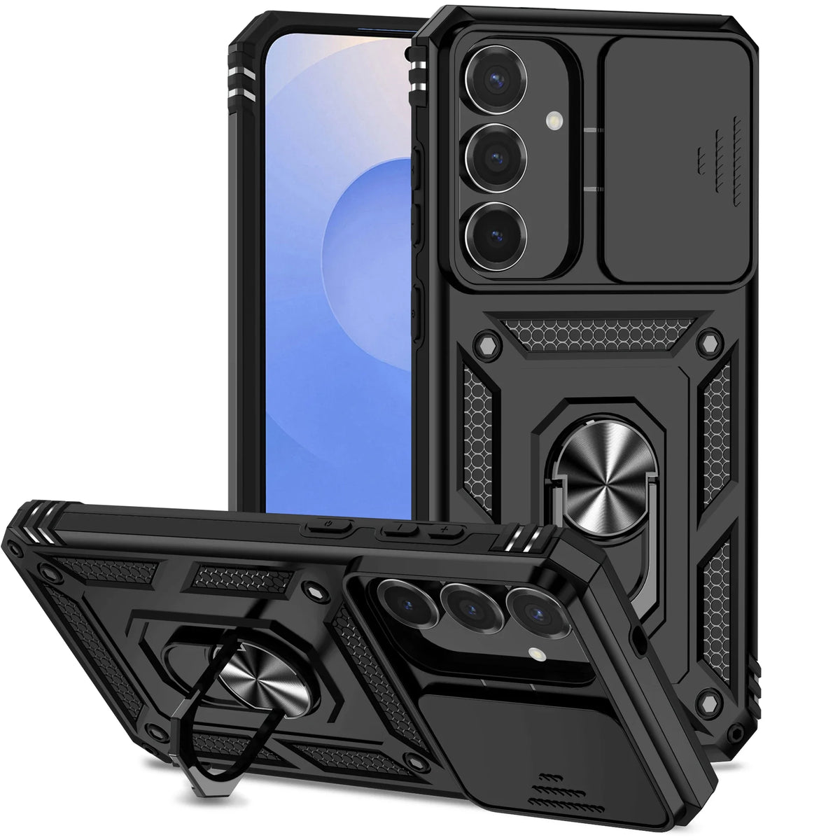 Funda para Samsung Galaxy | Anillo de soporte y tapa de cámara