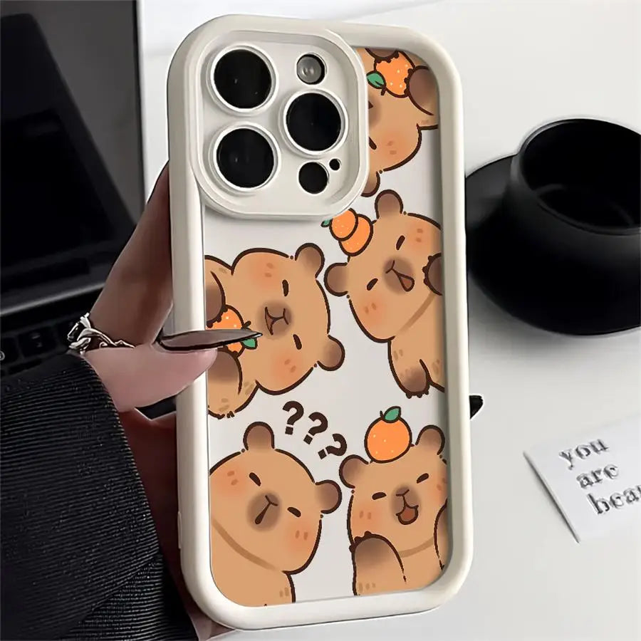 Cute Capybara iPhone Case | Soft TPU | iPhone XR–16e Pro Max