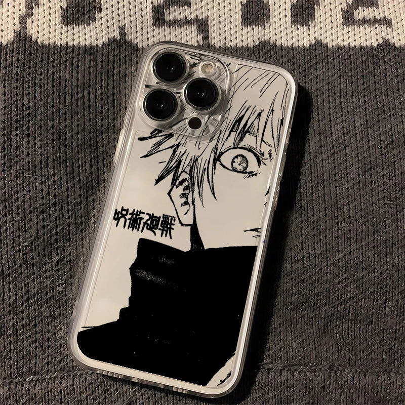 Jujutsu Kaisen Transparent iPhone Case | Soft TPU | iPhone 11–17 Pro Max
