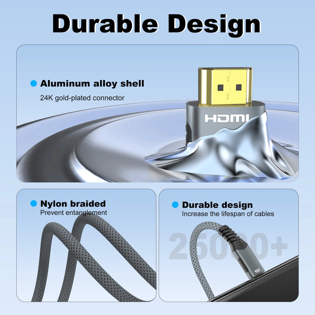 Micro HDMI to HDMI Cable 4K@60Hz | Braided 18Gbps | For Camera, Tablet & Laptop