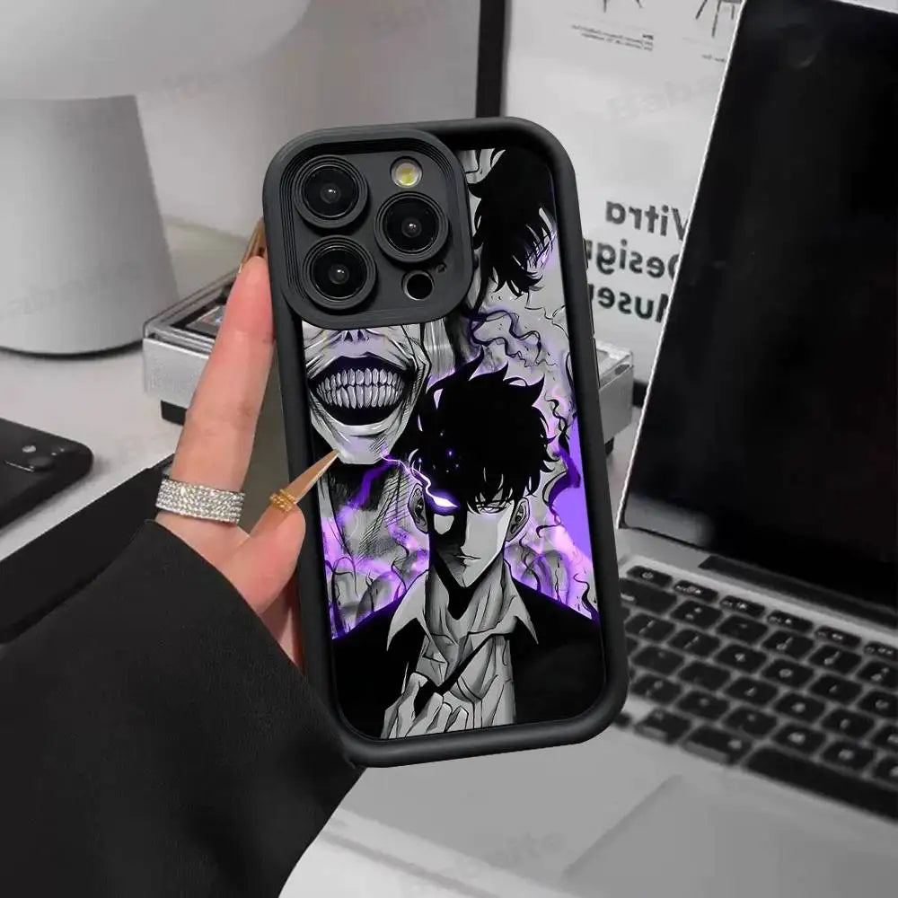 Solo Leveling Anime iPhone Case | Soft TPU | iPhone 11–17 Pro Max