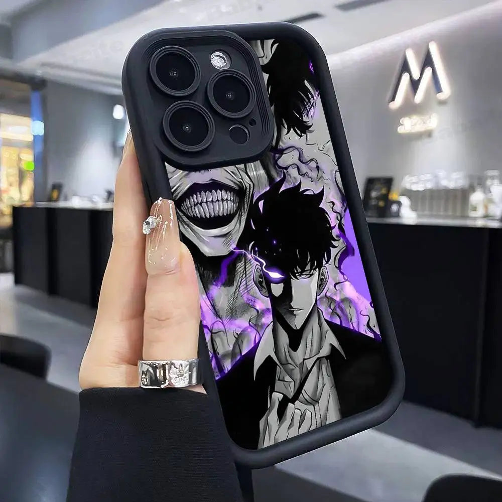 Solo Leveling Anime iPhone Case | Soft TPU | iPhone 11–17 Pro Max