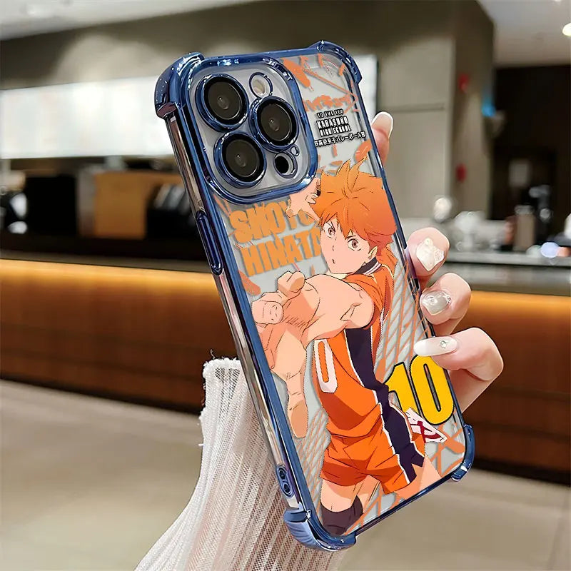 Haikyuu Hinata Plating iPhone Case | Anti-Drop Airbag | iPhone 7–16 Pro Max