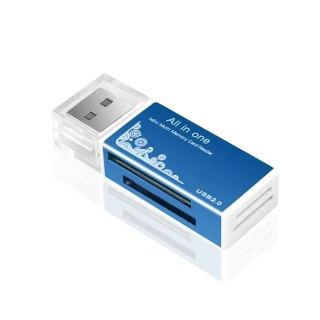 2-in-1 USB 3.0 Card Reader | SD & MicroSD TF Adapter | Plug & Play for PC & Laptop