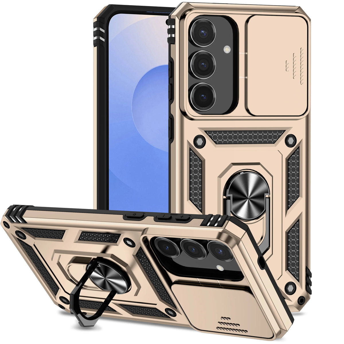 Funda para Samsung Galaxy | Anillo de soporte y tapa de cámara