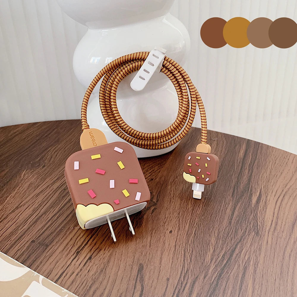 iPhone Charger Cable Protector | Cartoon Cord Winder | For 18W/20W Charger