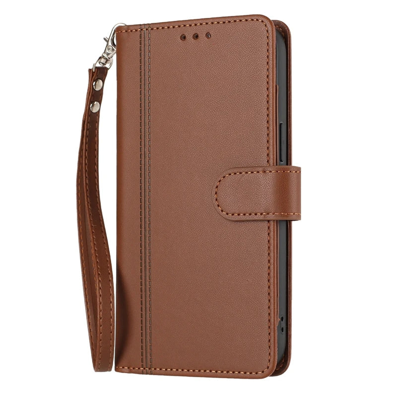 OPPO Reno Leather Flip Wallet Case | 9-Card Slots | Reno 11–16 Pro Max