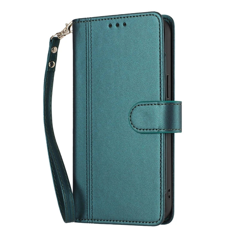 OPPO Reno Leather Flip Wallet Case | 9-Card Slots | Reno 11–16 Pro Max
