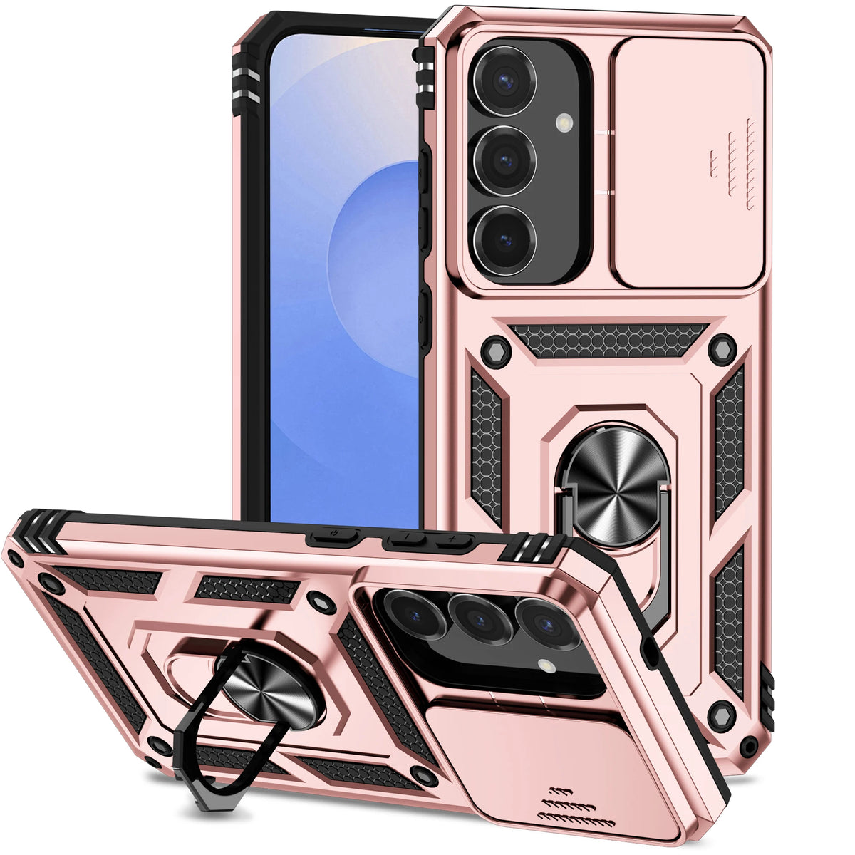Funda para Samsung Galaxy | Anillo de soporte y tapa de cámara