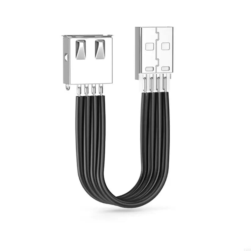 Flat 90° Angled USB 2.0 Extension Cable | Male to Female | Data & Charging | Multiple Lengths