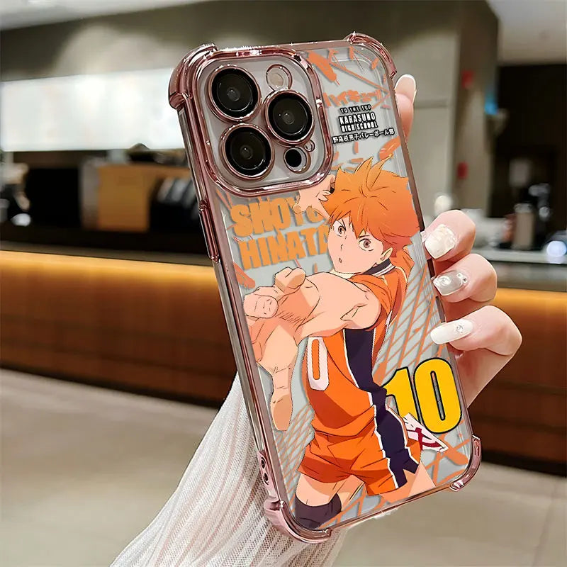 Haikyuu Hinata Plating iPhone Case | Anti-Drop Airbag | iPhone 7–16 Pro Max