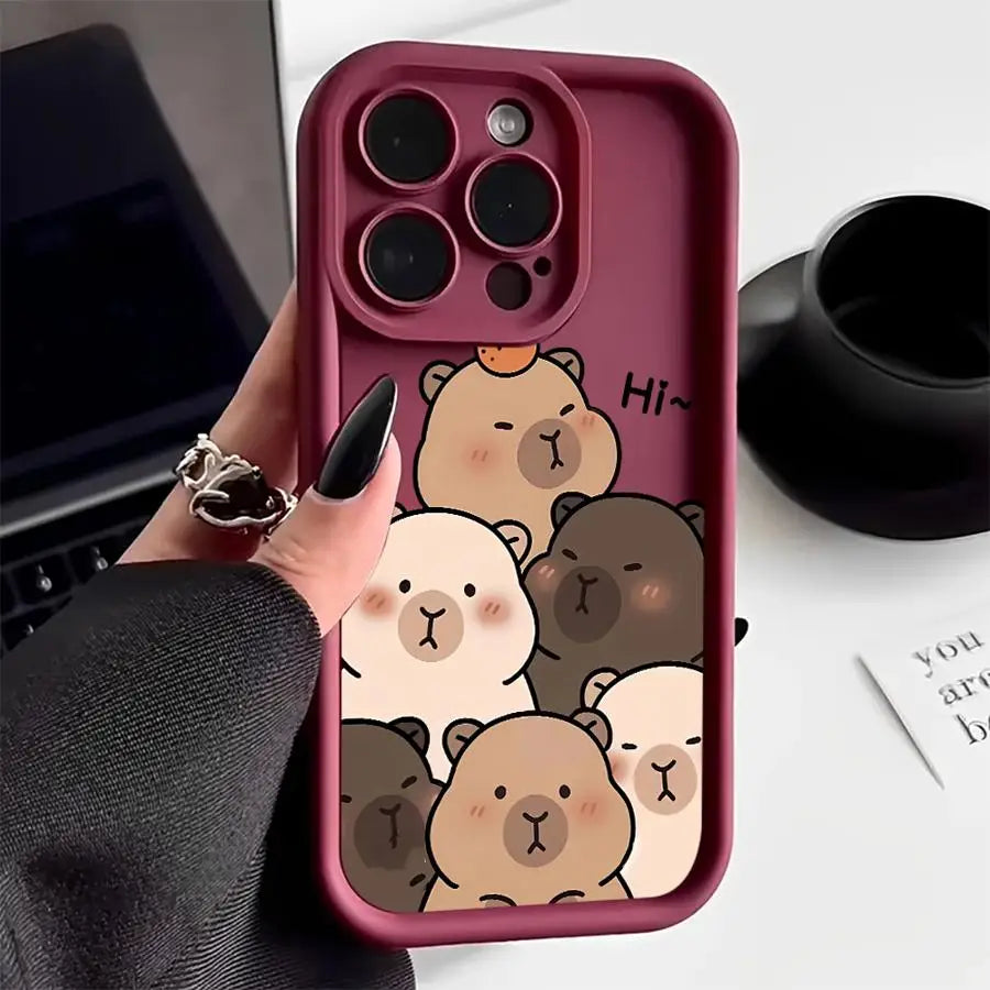 Cute Capybara iPhone Case | Soft TPU | iPhone XR–16e Pro Max