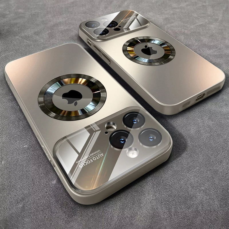 Luxury Titanium Magnetic iPhone Case | MagSafe Compatible | iPhone 11–17 Pro Max