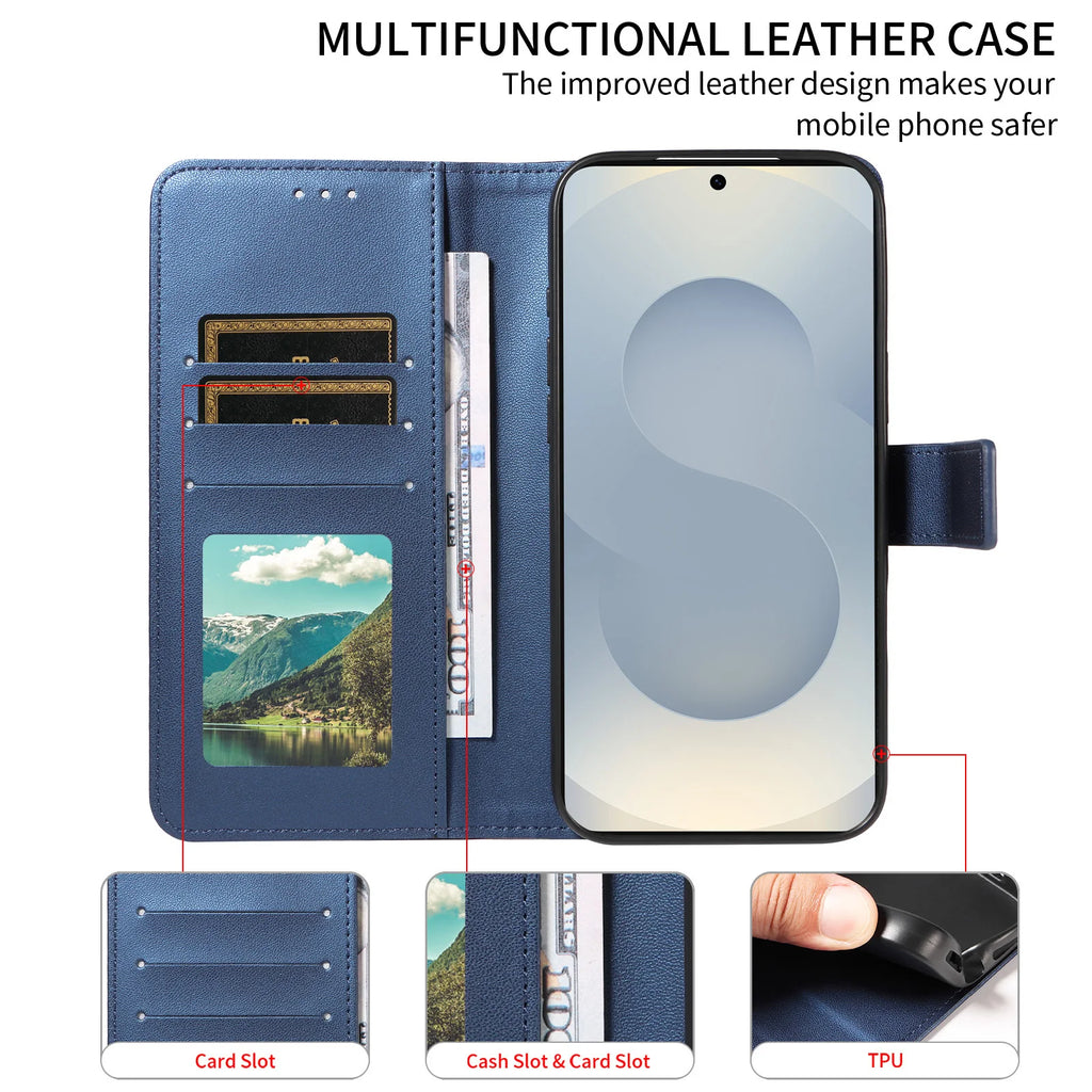 Funda tipo cartera para Samsung Galaxy | Relieve y tarjetero