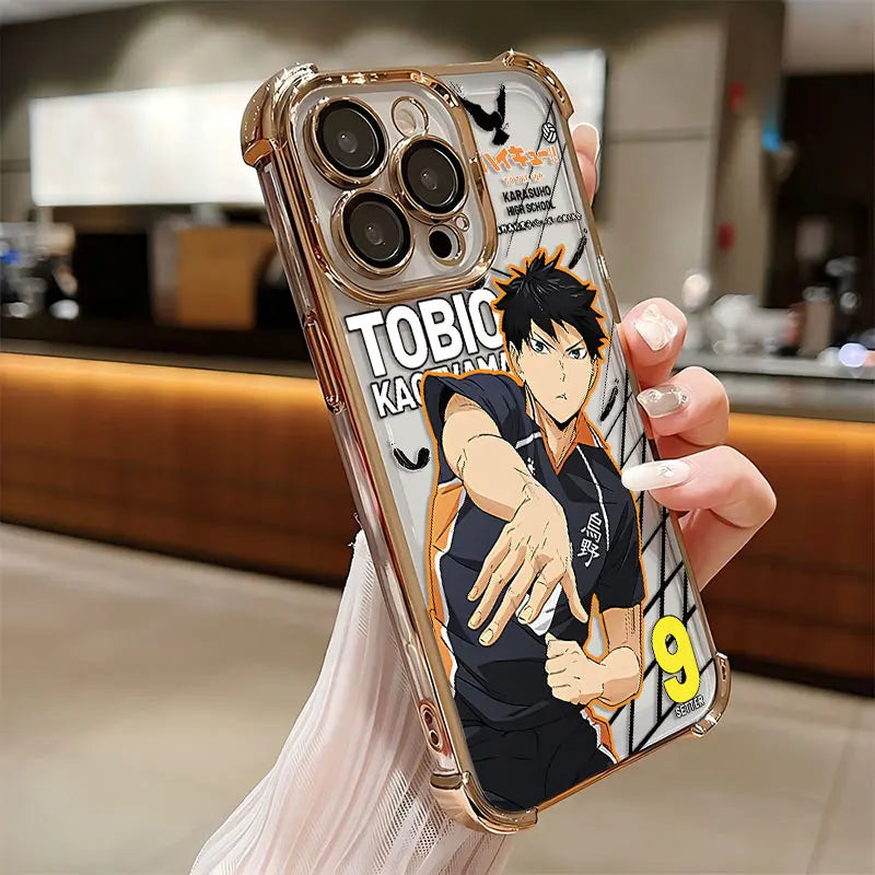 Haikyuu Hinata Plating iPhone Case | Anti-Drop Airbag | iPhone 7–16 Pro Max