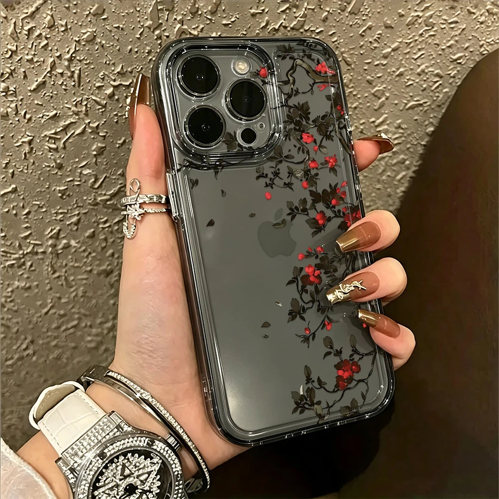 Funda para iPhone con ramas florales | Diseño fino y ligero