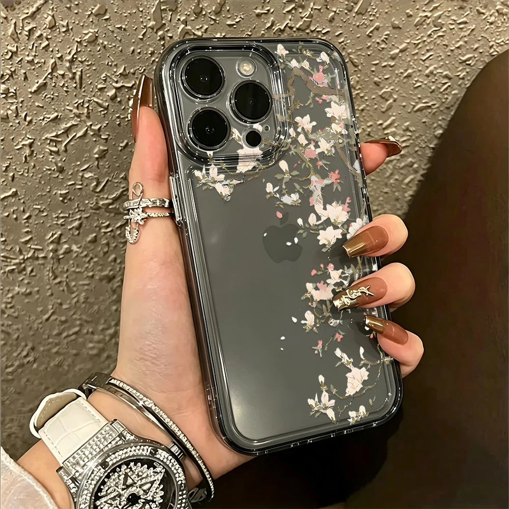 Funda para iPhone con ramas florales | Diseño fino y ligero