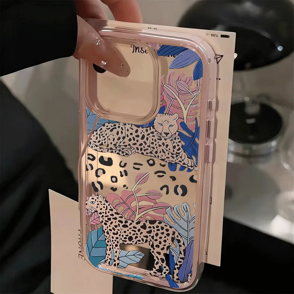 Funda Y2K para Samsung Galaxy | Estampados de leopardo y flores