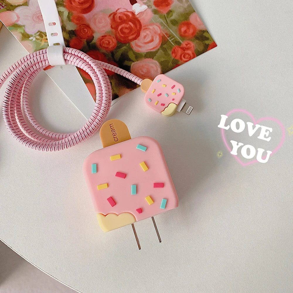 iPhone Charger Cable Protector | Cartoon Cord Winder | For 18W/20W Charger