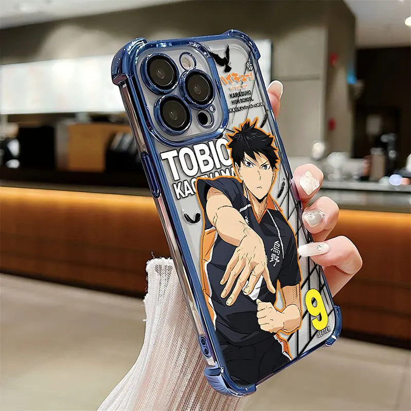 Haikyuu Hinata Plating iPhone Case | Anti-Drop Airbag | iPhone 7–16 Pro Max