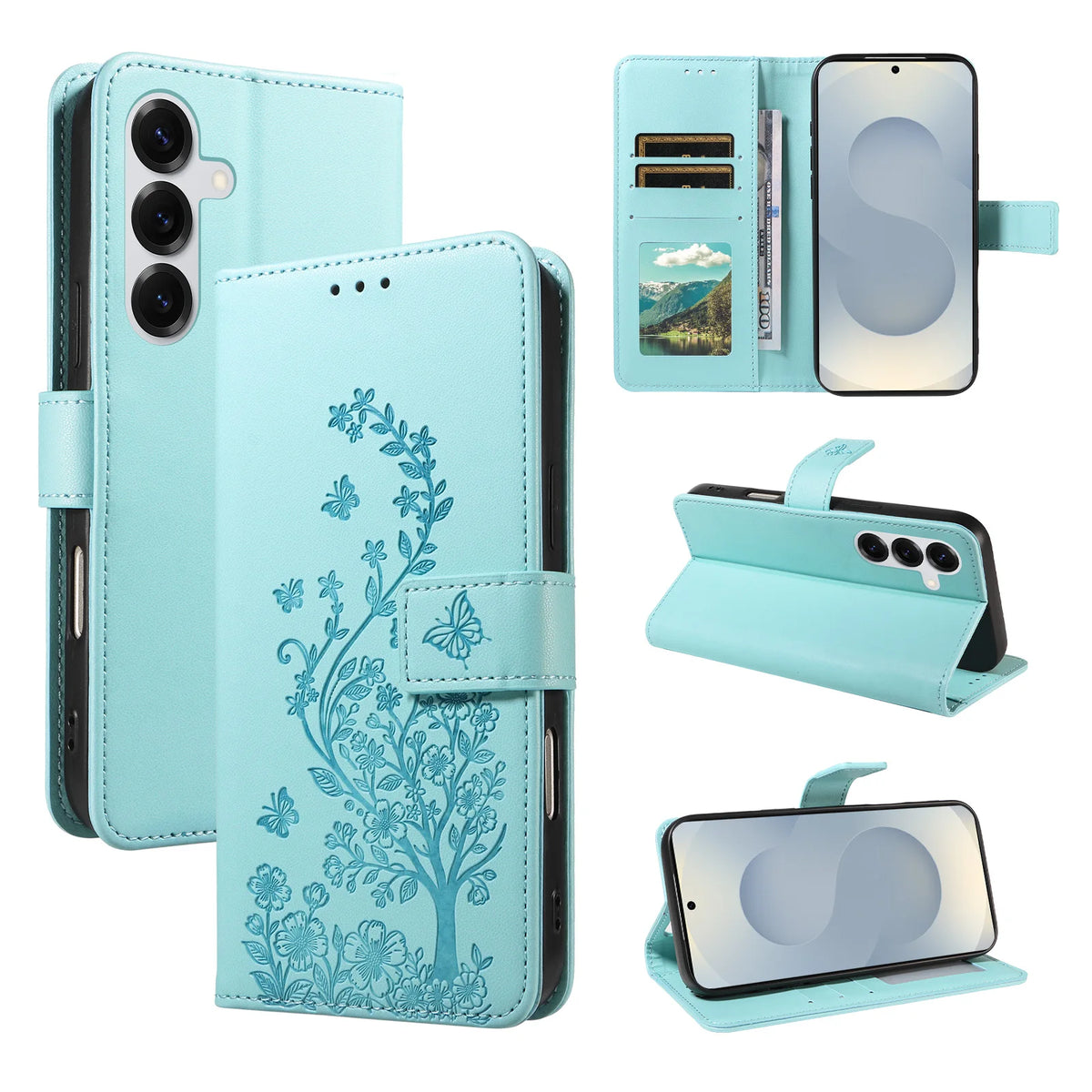 Funda tipo cartera para Samsung Galaxy | Relieve y tarjetero