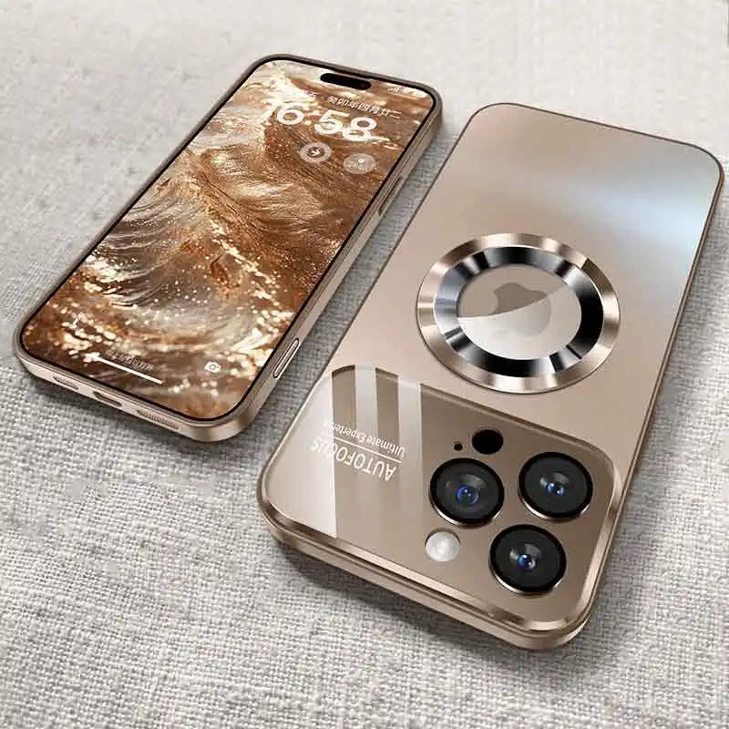 Luxury Titanium Magnetic iPhone Case | MagSafe Compatible | iPhone 11–17 Pro Max