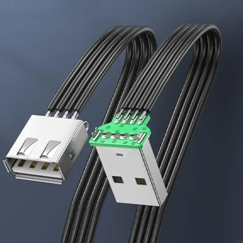 Flat 90° Angled USB 2.0 Extension Cable | Male to Female | Data & Charging | Multiple Lengths