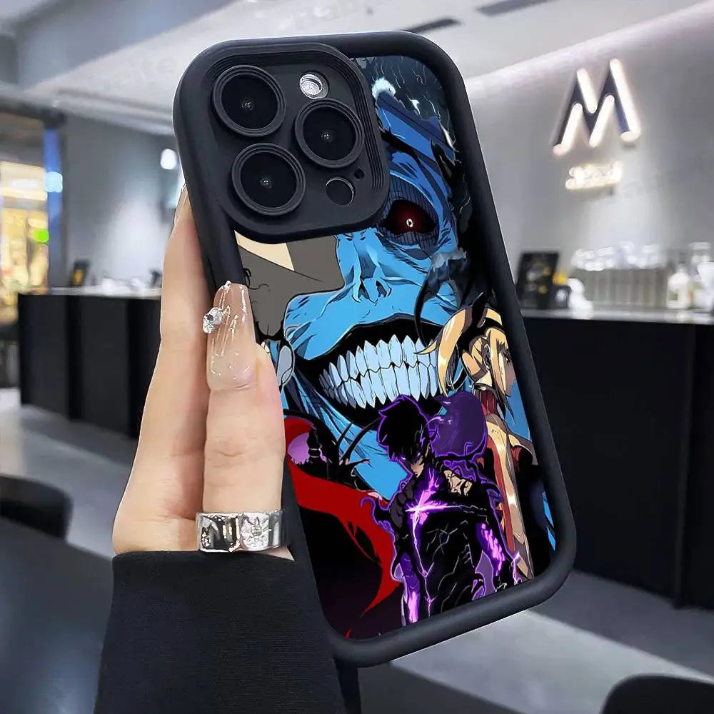 Solo Leveling Anime iPhone Case | Soft TPU | iPhone 11–17 Pro Max