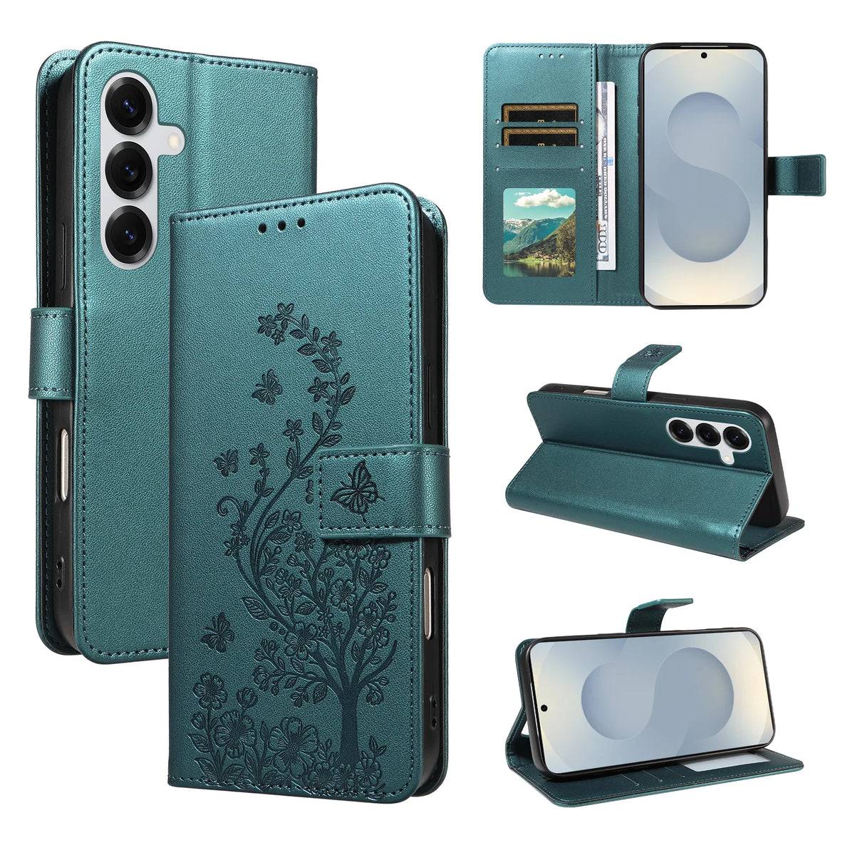 Funda tipo cartera para Samsung Galaxy | Relieve y tarjetero