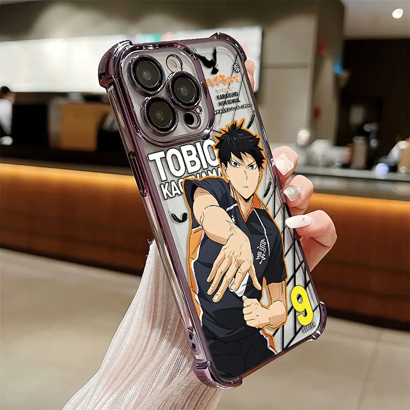Haikyuu Hinata Plating iPhone Case | Anti-Drop Airbag | iPhone 7–16 Pro Max